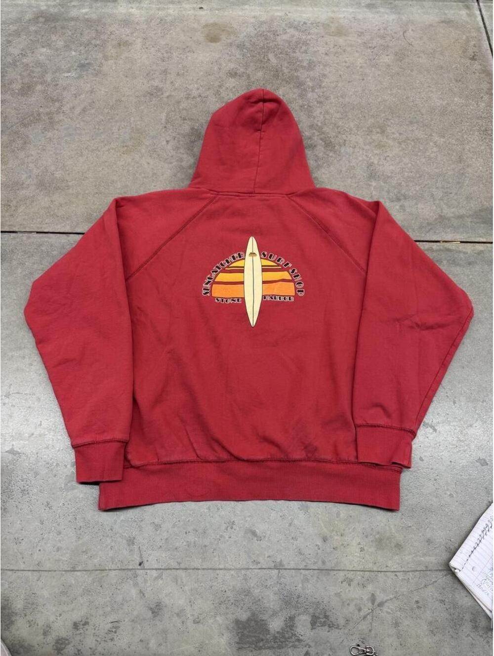 vintage suncatcher surf shop stone harbor red hoodie size xl